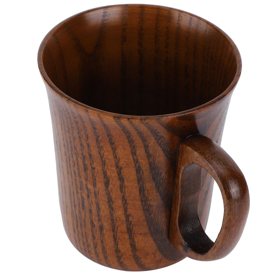Wooden Water Cup Coffee Mugs with Handle Breakfast Milk Drinking Supplies Home Decoration