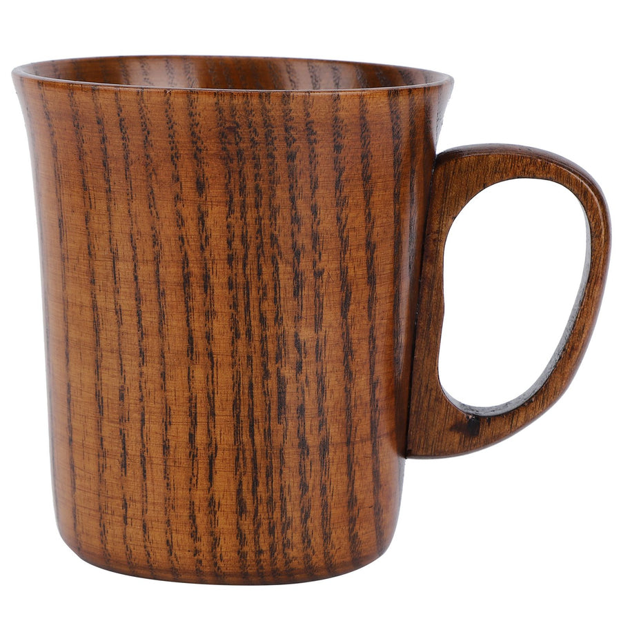 Wooden Water Cup Coffee Mugs with Handle Breakfast Milk Drinking Supplies Home Decoration