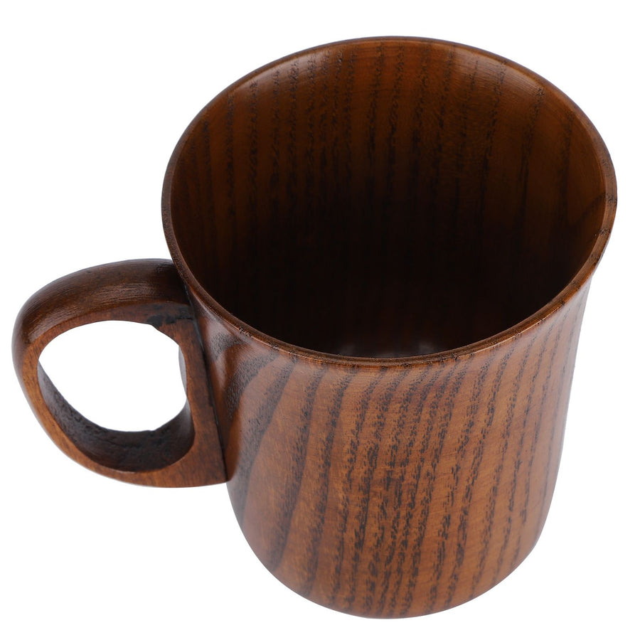 Wooden Water Cup Coffee Mugs with Handle Breakfast Milk Drinking Supplies Home Decoration