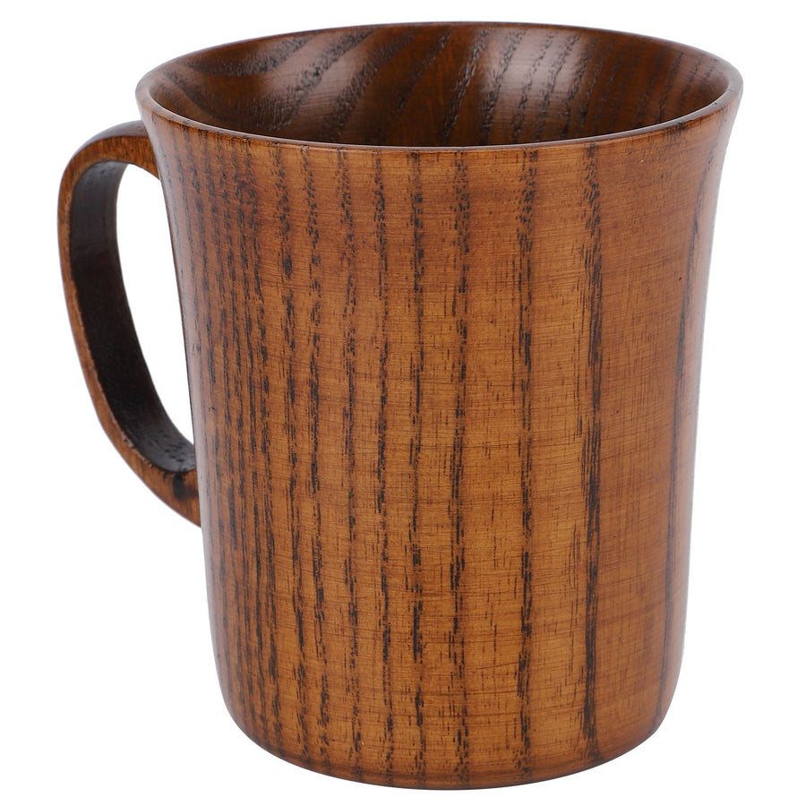 Wooden Water Cup Coffee Mugs with Handle Breakfast Milk Drinking Supplies Home Decoration
