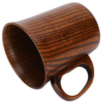 Wooden Water Cup Coffee Mugs with Handle Breakfast Milk Drinking Supplies Home Decoration
