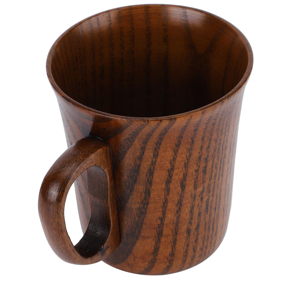 Wooden Water Cup Coffee Mugs with Handle Breakfast Milk Drinking Supplies Home Decoration