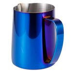 Japanese Style Stainless Steel Colorful Coffee Jug Milk Frothing Cup Latte Art PitcherColorful Blue 600ml