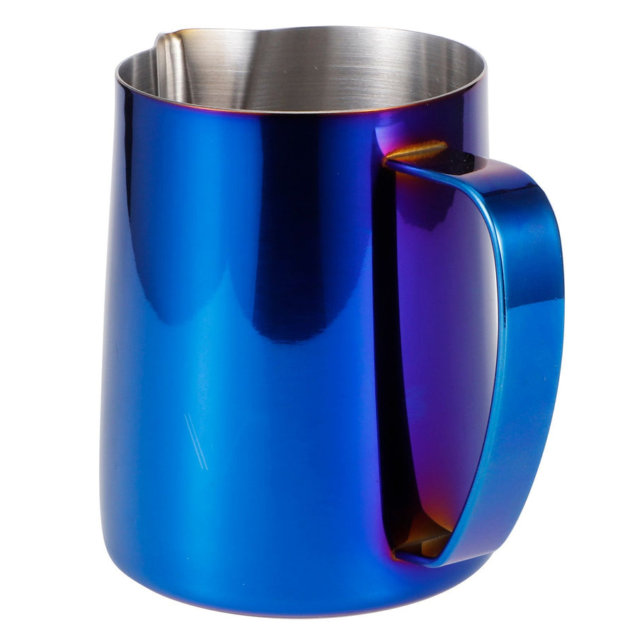 Japanese Style Stainless Steel Colorful Coffee Jug Milk Frothing Cup Latte Art PitcherColorful Blue 600ml