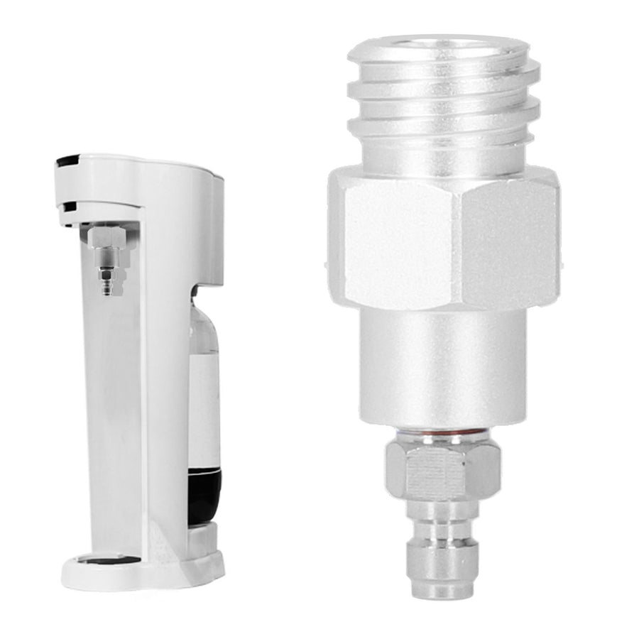 CO2 Tank Adapter Quick Disconnect Connector Replacement for Soda Supplies Silver