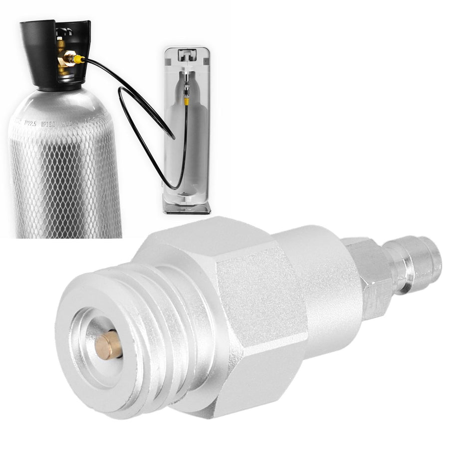 CO2 Tank Adapter Quick Disconnect Connector Replacement for Soda Supplies Silver