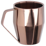 Mug Cup 304 Stainless Steel Double Layer Diamond Surface European Coffee Water Cup with HandleRose Gold