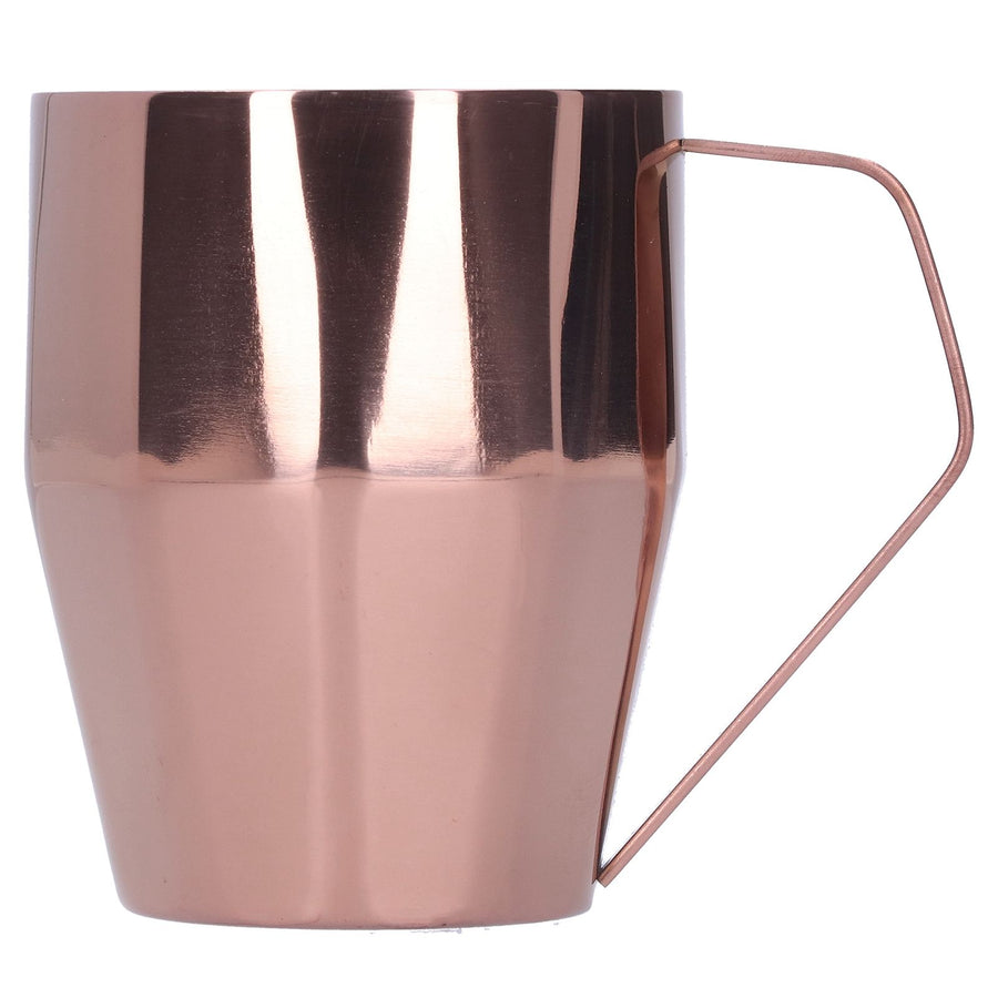 Mug Cup 304 Stainless Steel Double Layer Diamond Surface European Coffee Water Cup with HandleRose Gold
