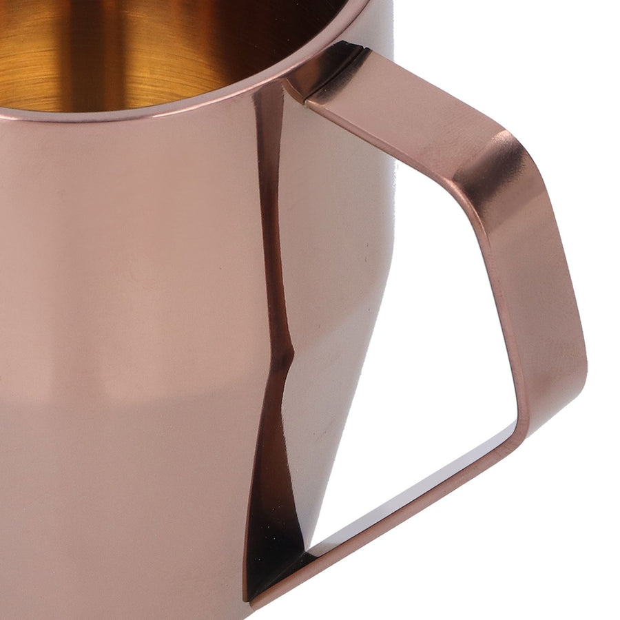 Mug Cup 304 Stainless Steel Double Layer Diamond Surface European Coffee Water Cup with HandleRose Gold