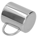 Mug Cup 304 Stainless Steel Double Layer Anti Scald Coffee Tea Water Cup with Handle 400ml(Silver )