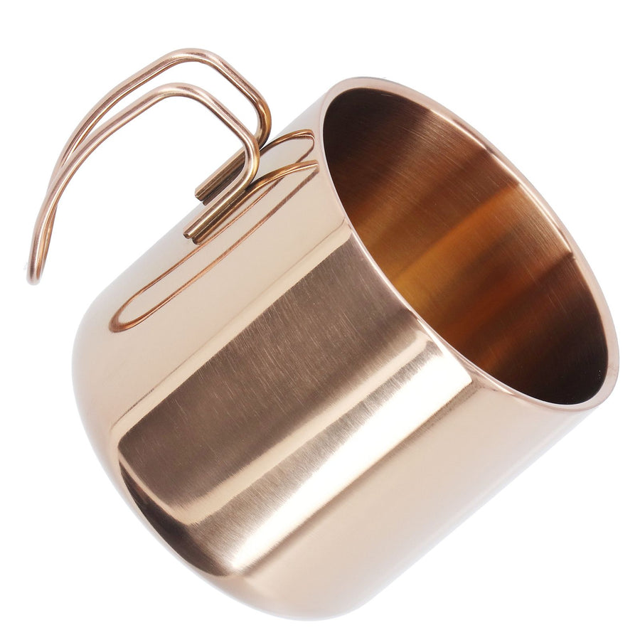 400ml Coffee Mug 304 Stainless Steel Drinkware Portable Tea Cup for Bar Home Office without LidRose Gold