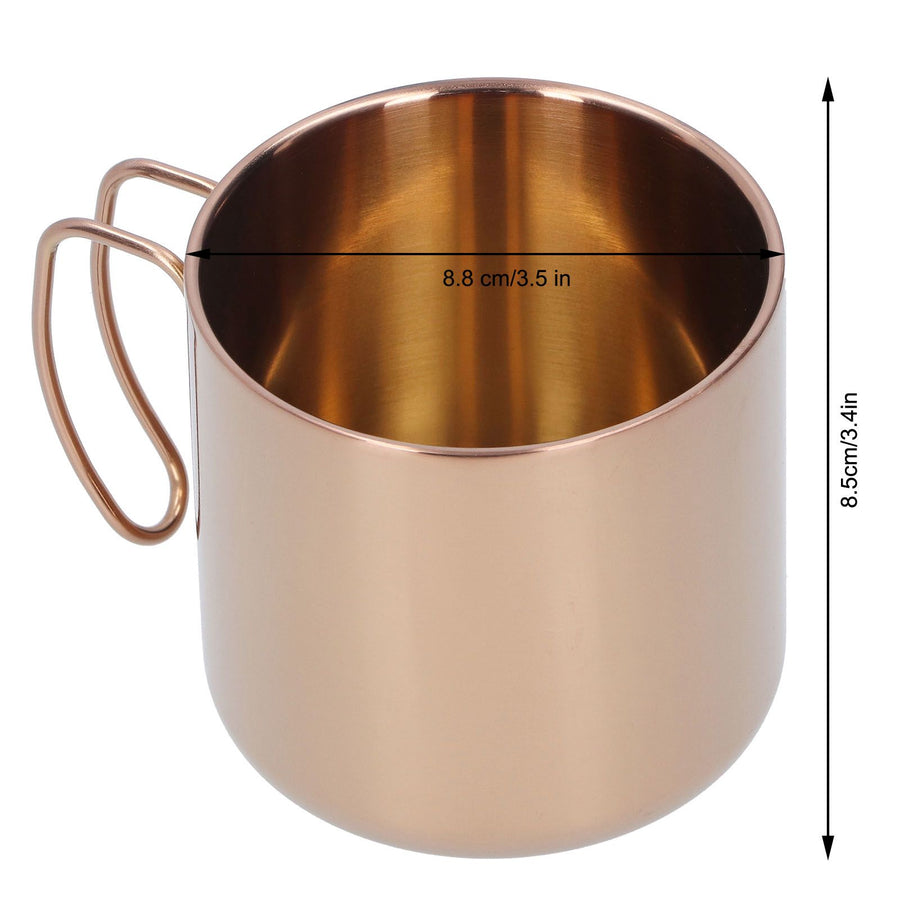 400ml Coffee Mug 304 Stainless Steel Drinkware Portable Tea Cup for Bar Home Office without LidRose Gold