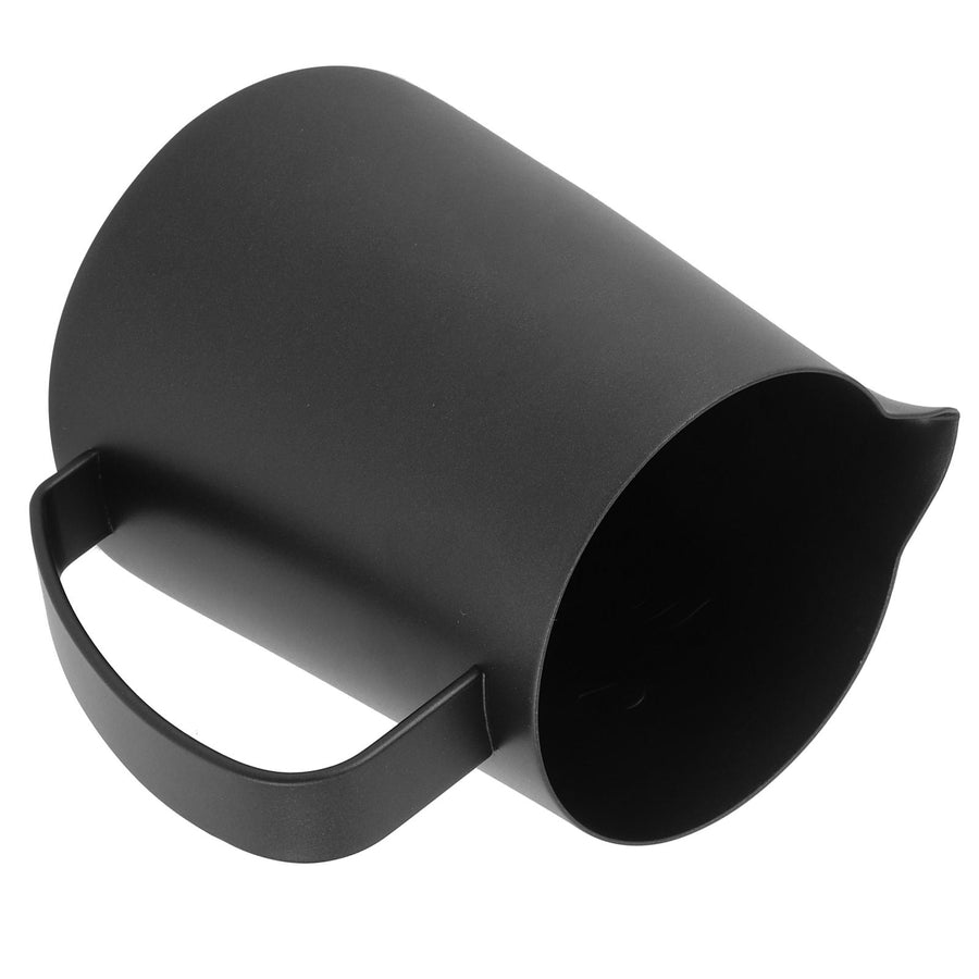 Coffee Latte Cup Black Matte 304 Stainless Steel Milk Frothing Cup Coffee Art Making AccessoriesSwan Pattern 400ml