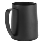 Coffee Latte Cup Black Matte 304 Stainless Steel Milk Frothing Cup Coffee Art Making AccessoriesSwan Pattern 400ml