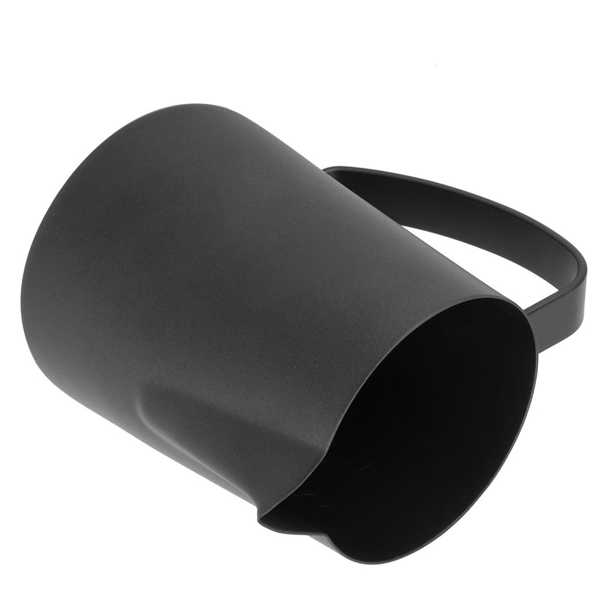 Coffee Latte Cup Black Matte 304 Stainless Steel Milk Frothing Cup Coffee Art Making AccessoriesSwan Pattern 400ml