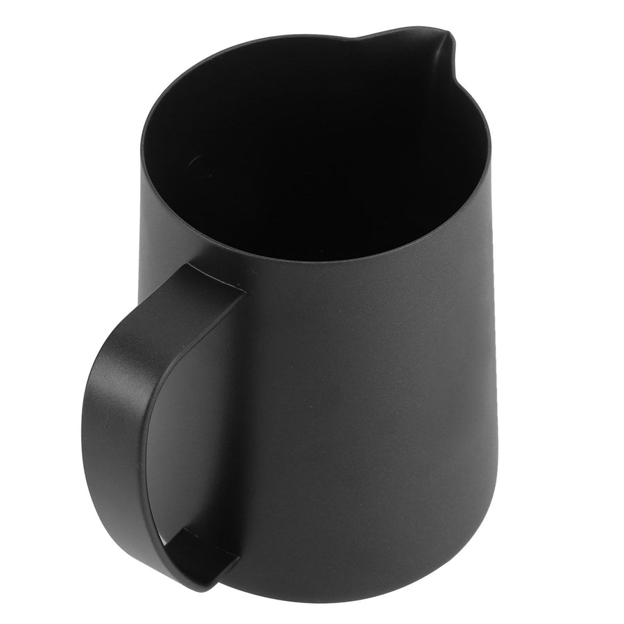 Coffee Latte Cup Black Matte 304 Stainless Steel Milk Frothing Cup Coffee Art Making AccessoriesSwan Pattern 400ml