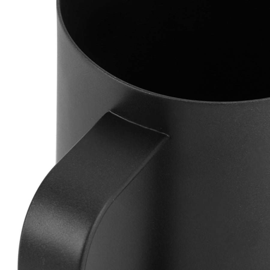 Coffee Latte Cup Black Matte 304 Stainless Steel Milk Frothing Cup Coffee Art Making AccessoriesSwan Pattern 400ml
