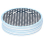 12PCS Salad Plate HighGrade Imitation Porcelain Dinnerware Tableware for Home Use(Dark Blue Dot )