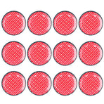 12PCS Salad Plate HighGrade Imitation Porcelain Dinnerware Tableware for Home Use(Red Dot )