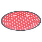 12PCS Salad Plate HighGrade Imitation Porcelain Dinnerware Tableware for Home Use(Red Dot )
