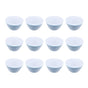 12PCS 6in Salad Bowls Food Serving Bowls Imitation Porcelain Dinnerwar TablewareDark Blue Grid