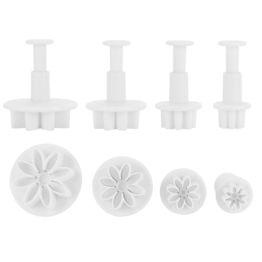 4Pcs Cake Decorating Molds Flower Pattern Fondant Cutter Mold DIY Baking Utensils