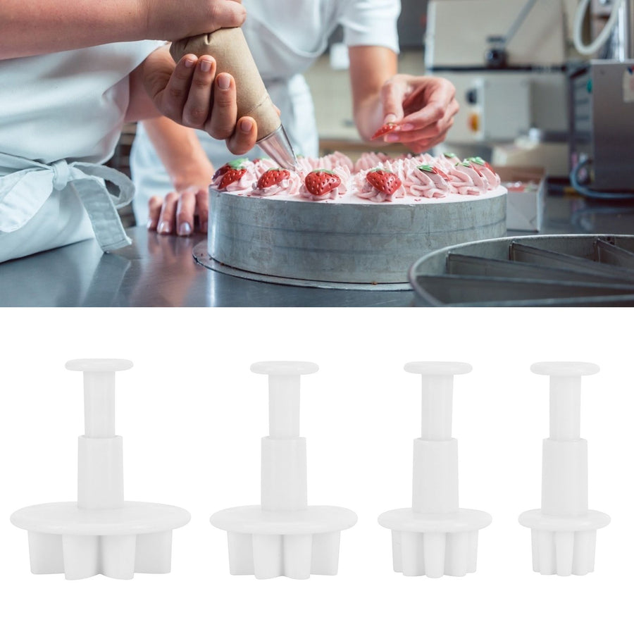 4Pcs Cake Decorating Molds Flower Pattern Fondant Cutter Mold DIY Baking Utensils