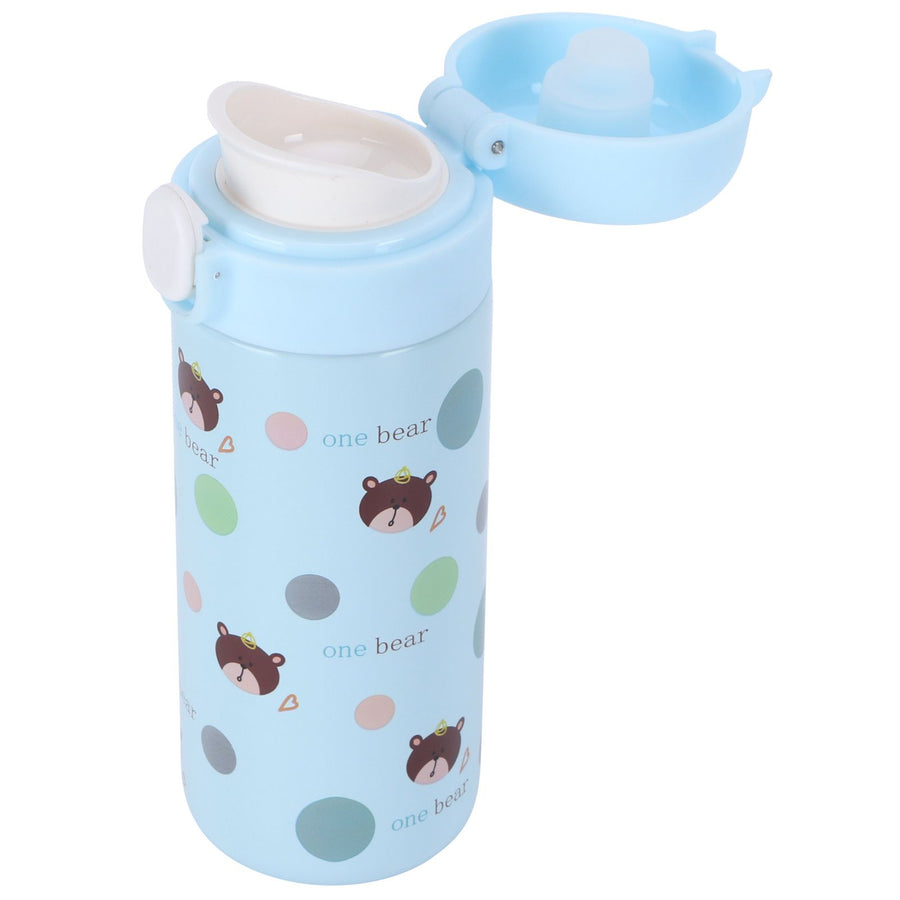 Cartoon Animal Water Cup 304 Stainless Steel Originality Bounce Button Mug for FemaleBlue 350‑500ml