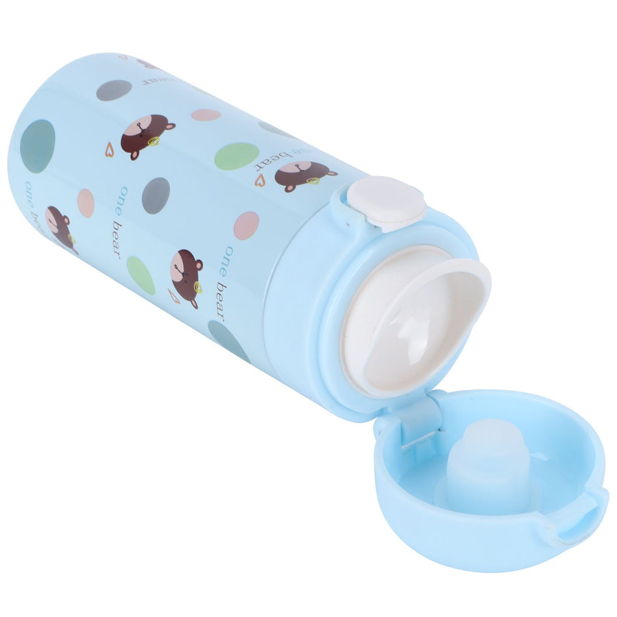 Cartoon Animal Water Cup 304 Stainless Steel Originality Bounce Button Mug for FemaleBlue 350‑500ml