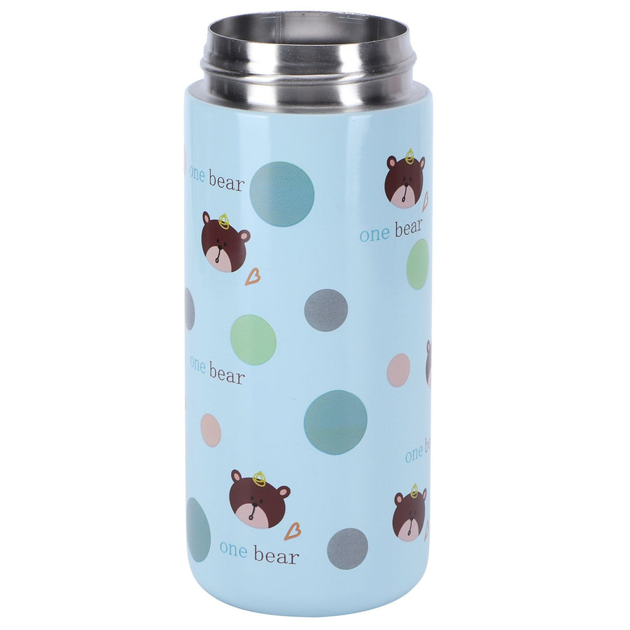 Cartoon Animal Water Cup 304 Stainless Steel Originality Bounce Button Mug for FemaleBlue 350‑500ml