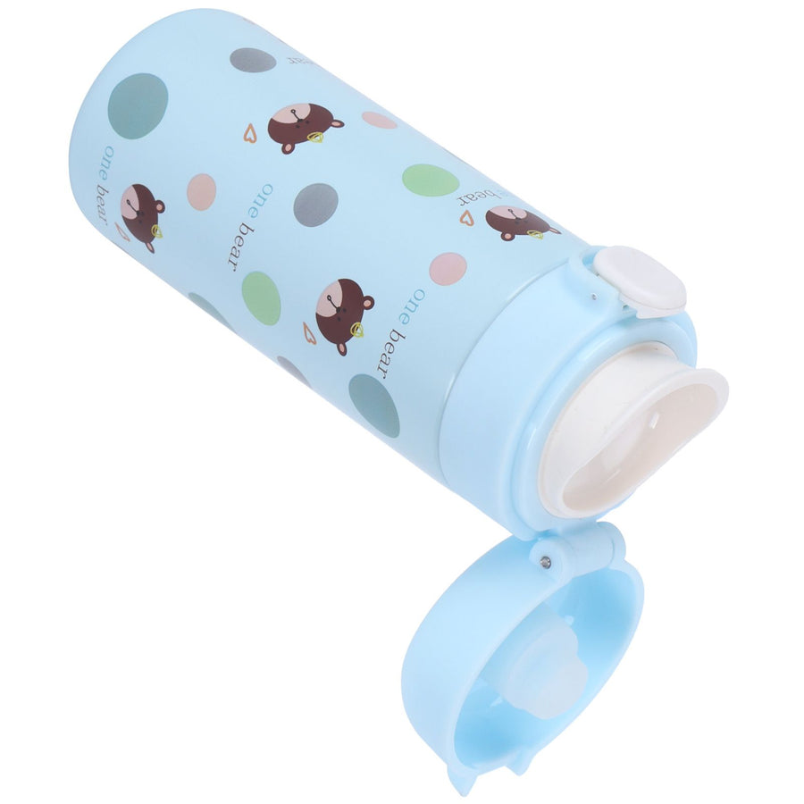 Cartoon Animal Water Cup 304 Stainless Steel Originality Bounce Button Mug for FemaleBlue 350‑500ml