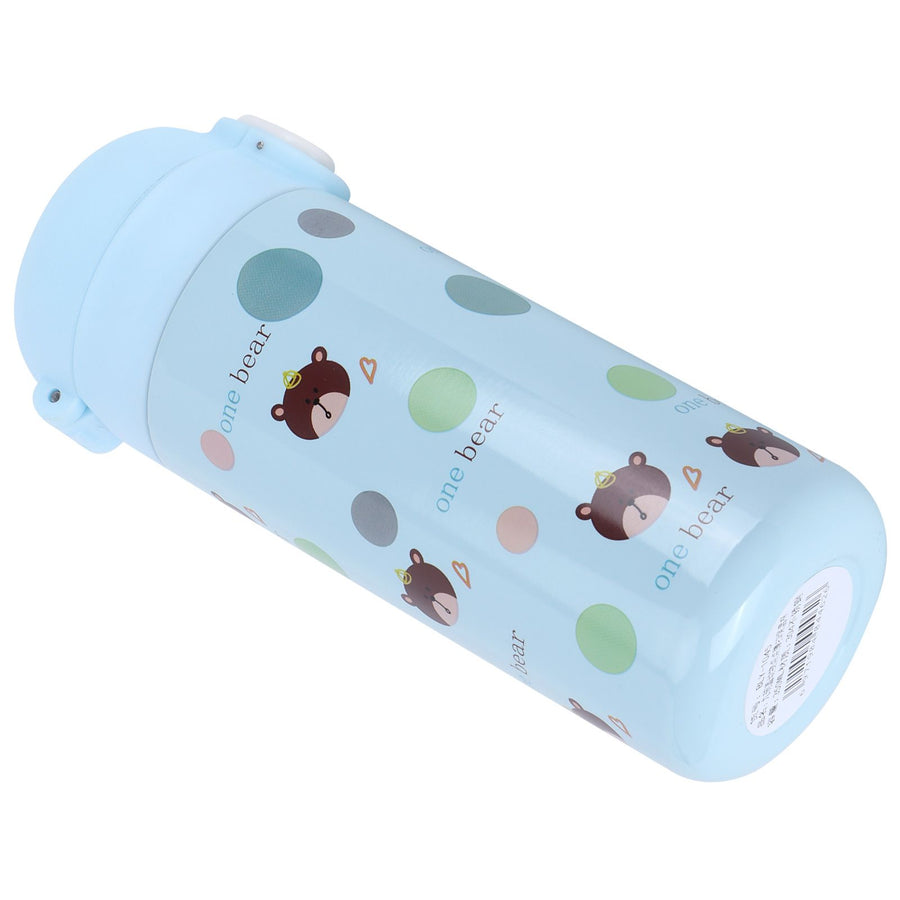 Cartoon Animal Water Cup 304 Stainless Steel Originality Bounce Button Mug for FemaleBlue 350‑500ml