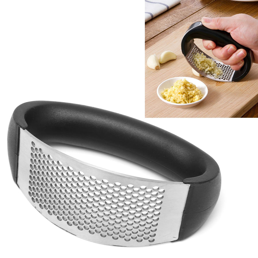 Garlic Presser Chopper Stainless Steel RingType Manual Grinding Tool Kitchen Accessory