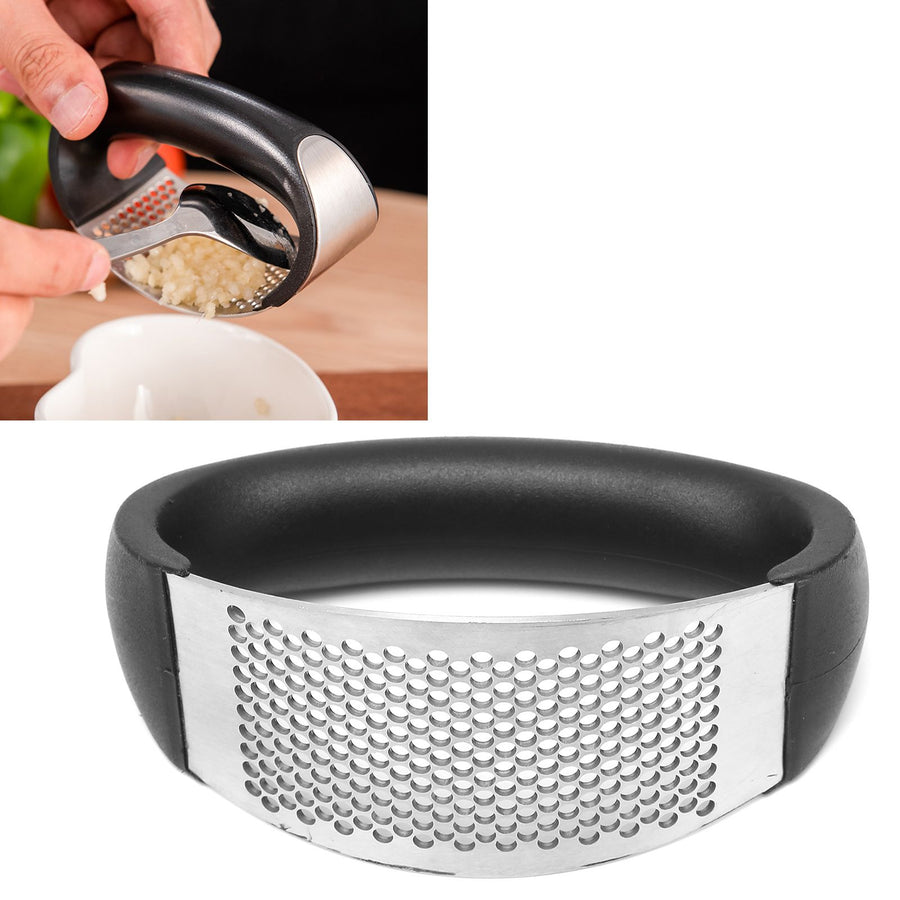 Garlic Presser Chopper Stainless Steel RingType Manual Grinding Tool Kitchen Accessory