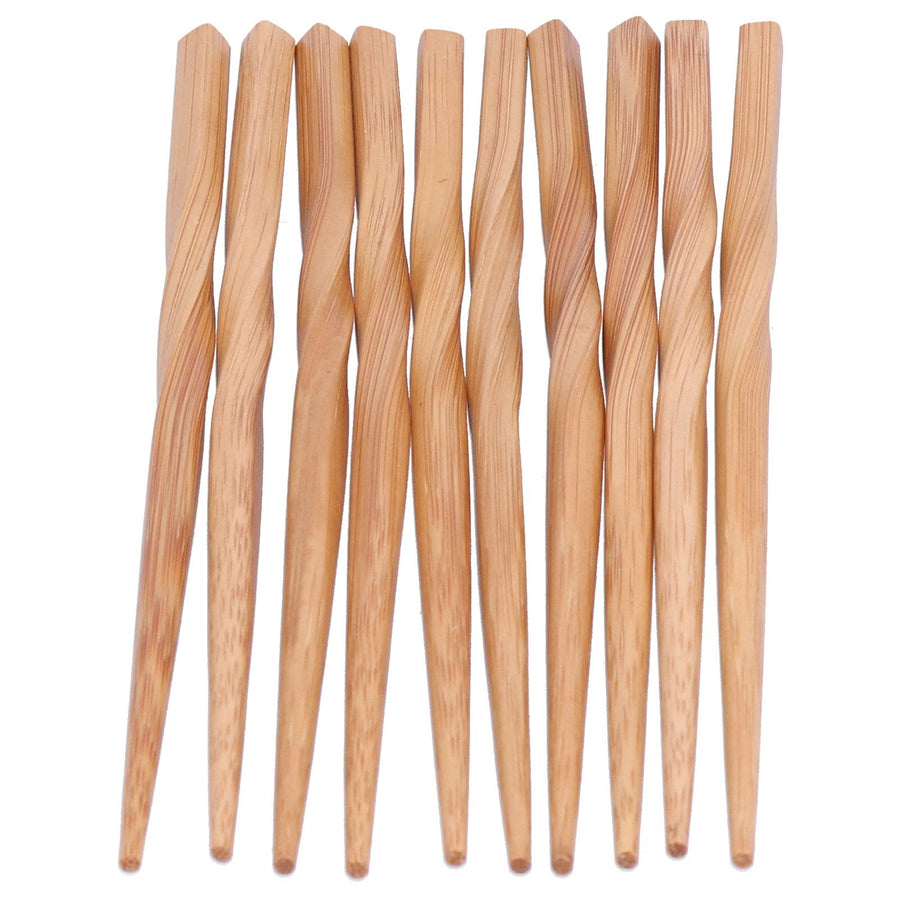 5Pairs Bamboo Twist Chopsticks Originality Environmentally Chopsticks Set for Home Restaurant