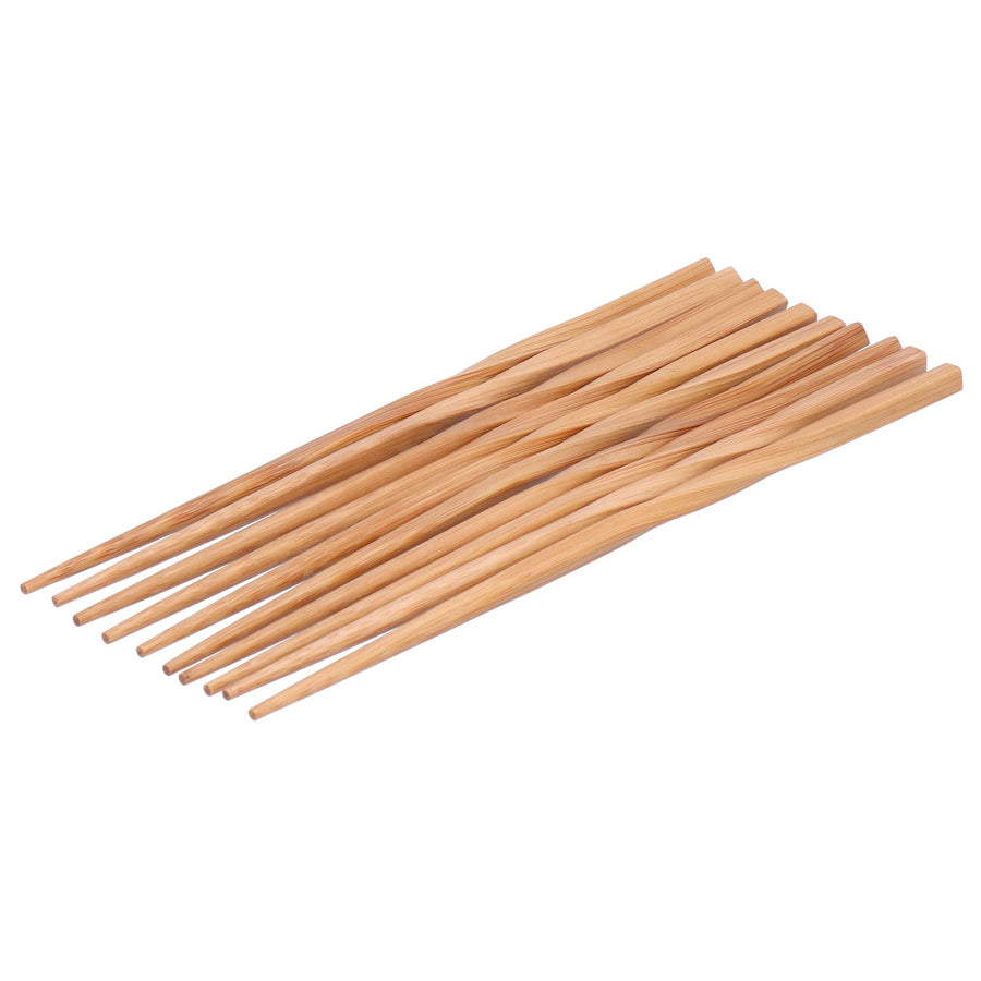 5Pairs Bamboo Twist Chopsticks Originality Environmentally Chopsticks Set for Home Restaurant