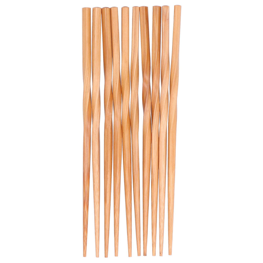 5Pairs Bamboo Twist Chopsticks Originality Environmentally Chopsticks Set for Home Restaurant