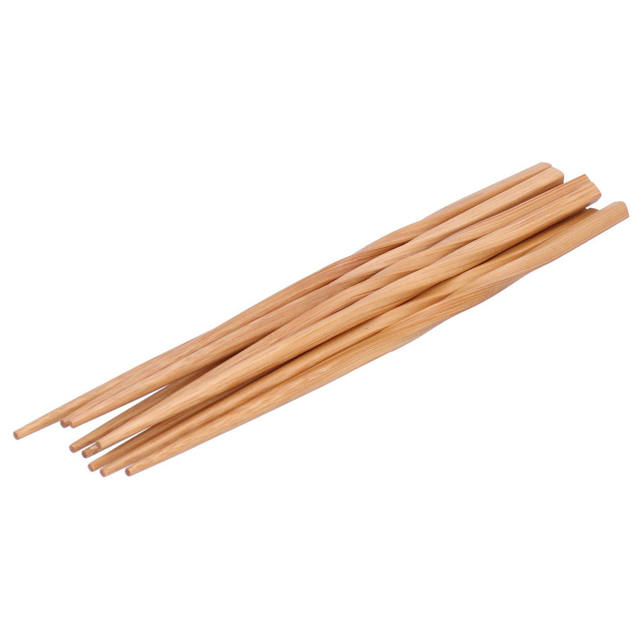 5Pairs Bamboo Twist Chopsticks Originality Environmentally Chopsticks Set for Home Restaurant