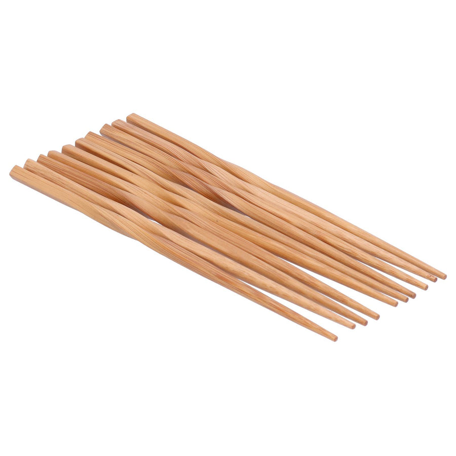 5Pairs Bamboo Twist Chopsticks Originality Environmentally Chopsticks Set for Home Restaurant