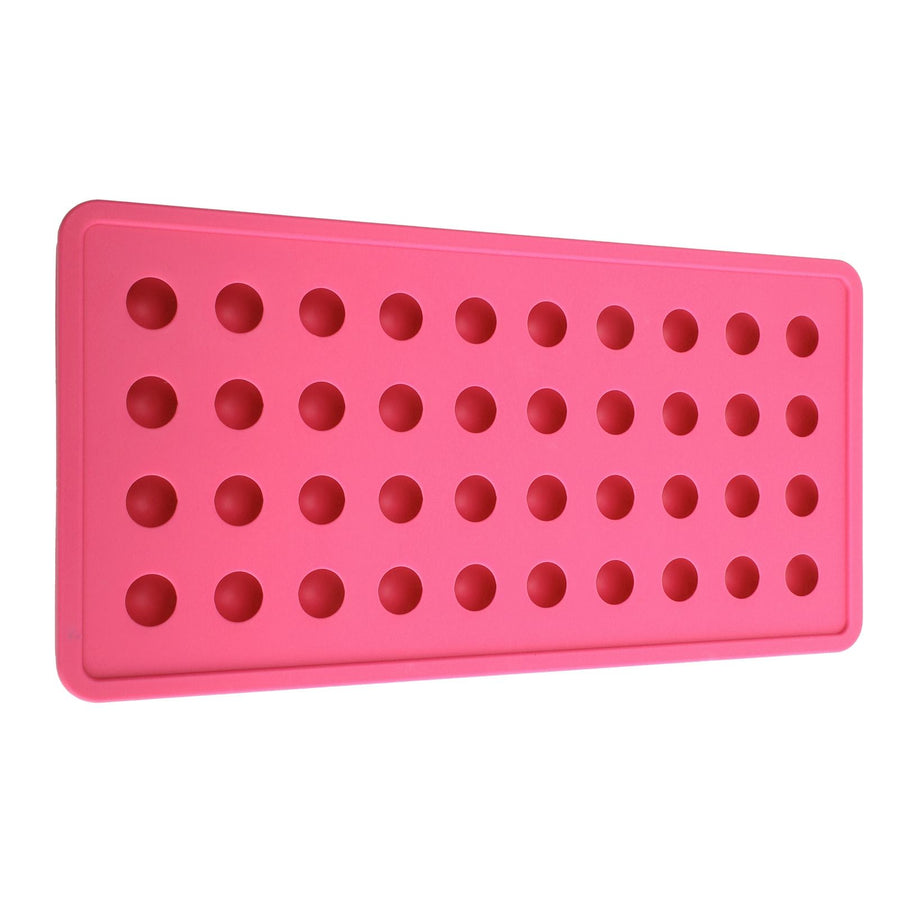 40 Holes Silicone Ice Ball Maker Mold Ice Cubes Tray Mould for Party Bar AccessoriesRose Red