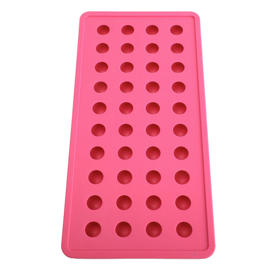 40 Holes Silicone Ice Ball Maker Mold Ice Cubes Tray Mould for Party Bar AccessoriesRose Red