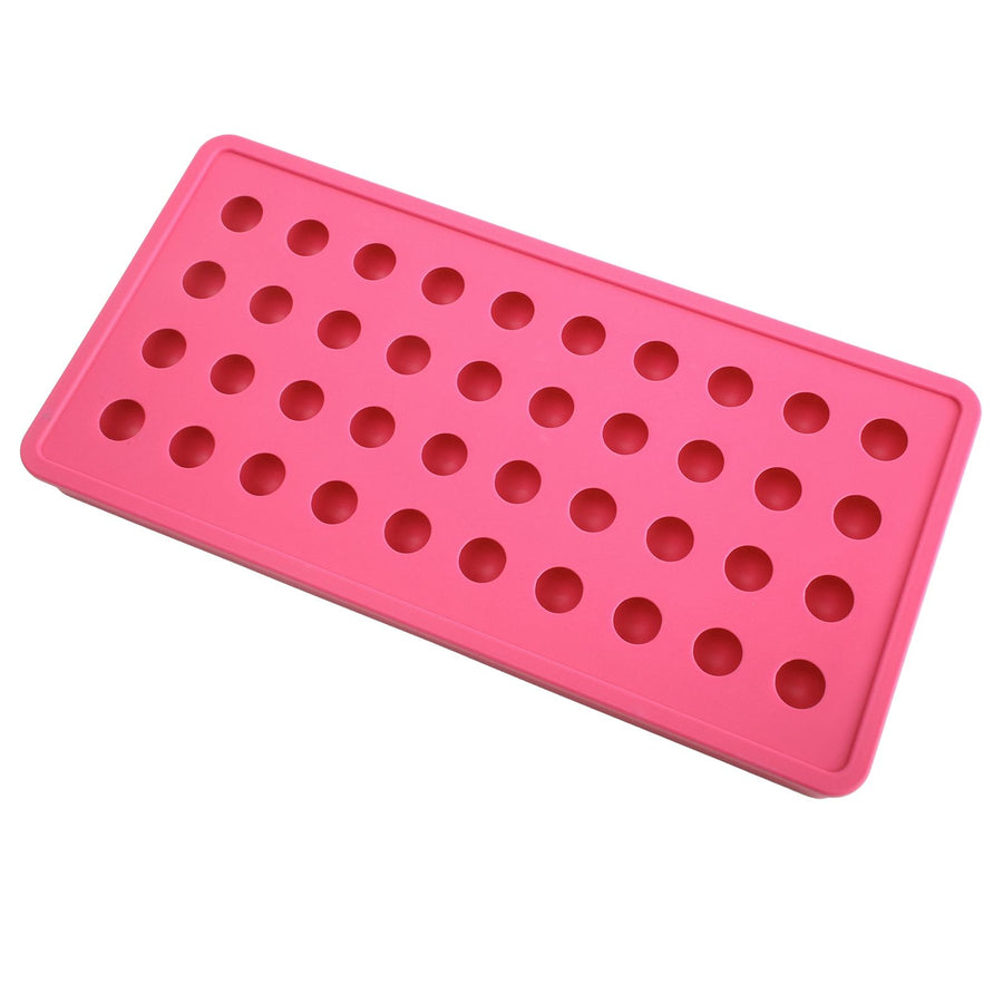 40 Holes Silicone Ice Ball Maker Mold Ice Cubes Tray Mould for Party Bar AccessoriesRose Red