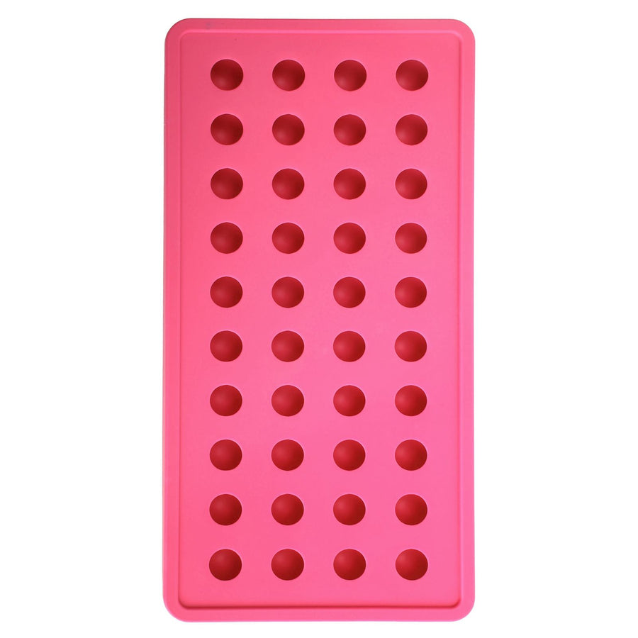 40 Holes Silicone Ice Ball Maker Mold Ice Cubes Tray Mould for Party Bar AccessoriesRose Red