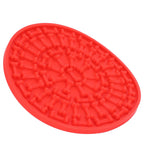 Dog Feeding Pad Silicone Dog Feeding Mat with Suction Cup Pet Supplies for Bathing GroomingRed