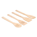 4Pcs/Set Cooking Spoon Square Spatula Circular Slotted Spatula Kitchen Utensil for Home