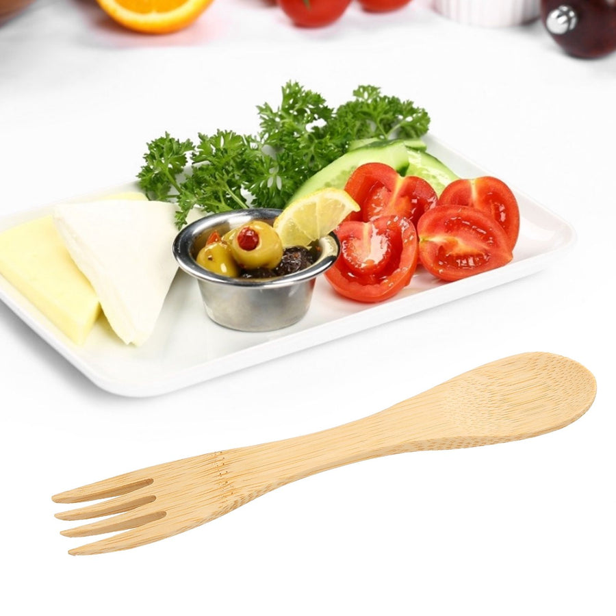 2 in 1 Kitchen Tableware HeatResistant Spoon Fork Intergrade Utensil for Home Restaurant(16.8x3x2.8cm )