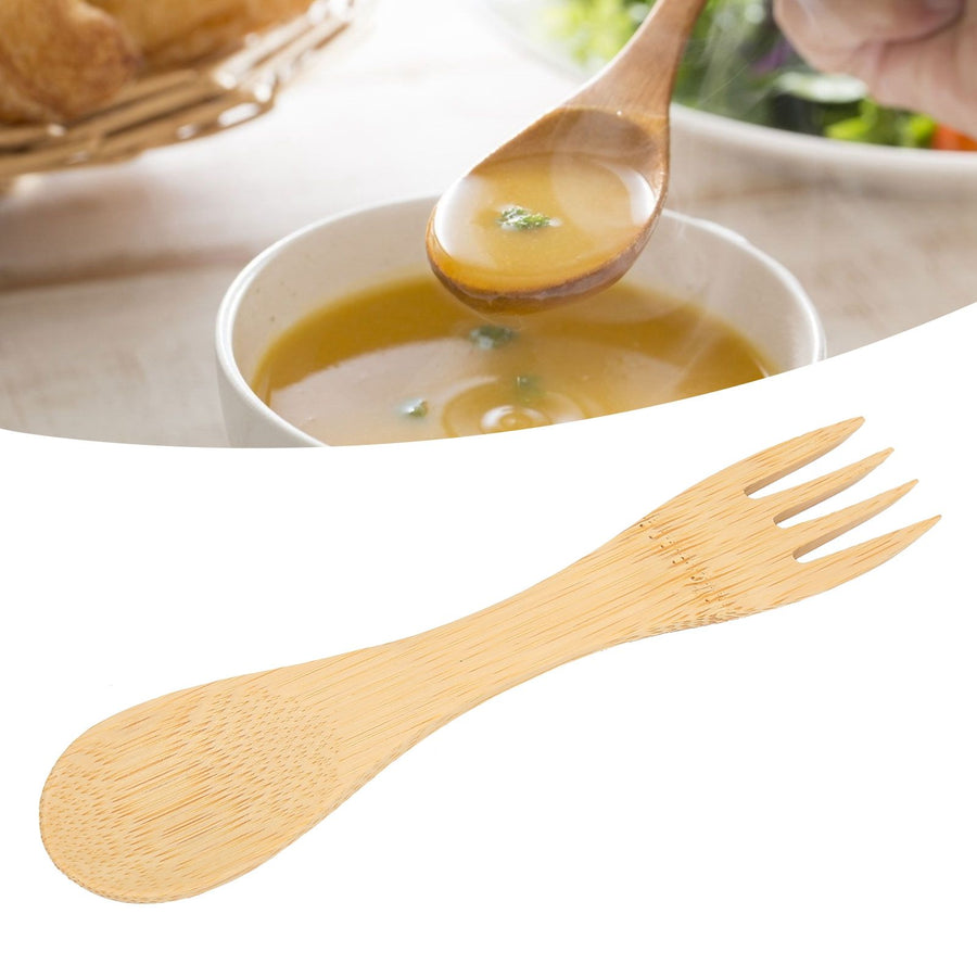 2 in 1 Kitchen Tableware HeatResistant Spoon Fork Intergrade Utensil for Home Restaurant(16.8x3x2.8cm )