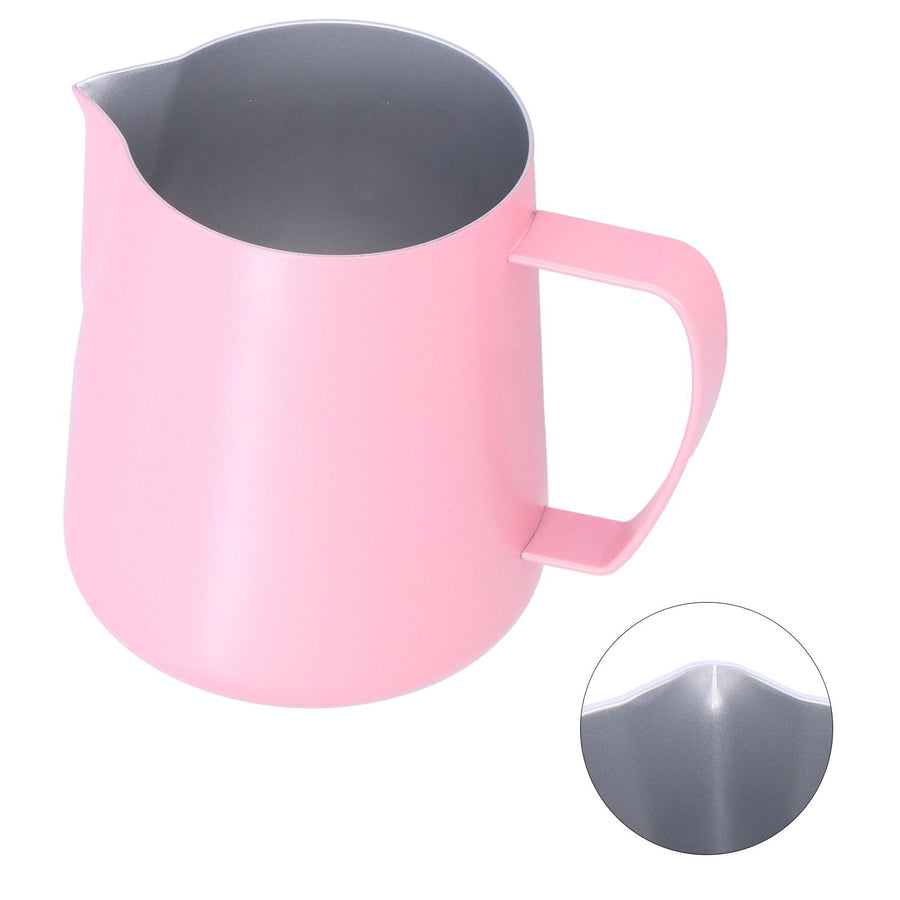 400ml Coffee Pitcher Fancy Milk Frothing Pitcher with Eagle Beak Spout for Home Cafe Pink