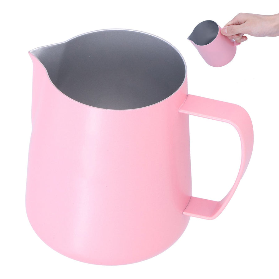 400ml Coffee Pitcher Fancy Milk Frothing Pitcher with Eagle Beak Spout for Home Cafe Pink