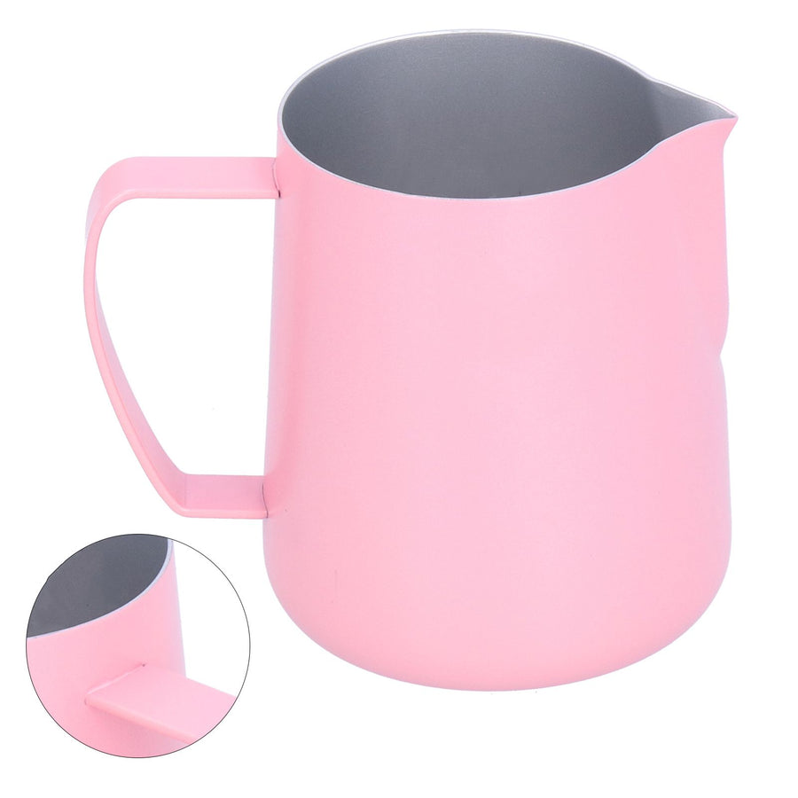 400ml Coffee Pitcher Fancy Milk Frothing Pitcher with Eagle Beak Spout for Home Cafe Pink